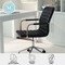 Martha Stewart Taytum Upholstered Office Chair in Black/Polished Nickel CH-142370-BK-MS - alternate 9
